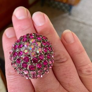 COPY - Pink Sparkly Stone Dome Ring